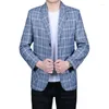 Erkek Suit 2024 Butik Moda ve Rahat Erkekler Günlük Koreli İş İngiliz Tarzı Elbise Düğün Tek Batı Ceket Takım
