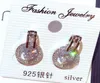 Wholenew Ins Trendy Fashion Luxury Designer Diamond Zircon Circle Stud -oorbellen voor vrouw Girls S925 Silver Pin Gold Silver3706160