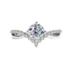 S925 argento 1 anello per donna a corona love chic luce classica proposta di matrimonio classico regalo di San Valentino 240417