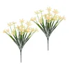 Flores decorativas 2pcs orquídea artificial Flor falsa para festival de festas em casa de casamento decoração simulada A7Z1