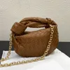 10a bolsa de grife clássico tecido feminino hobo jodie bolsa de ombro luxuoso nó de couro genuíno preto hola