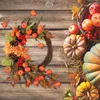 Decoratieve bloemen seizoensgebonden herfst krans levendige oogst mini pompoenen bessen sier decor voor voordeur home thanksgiving outdoor