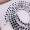 Sterling Silver White Gold Plating Gra 3mm 4mm Vvs Black Moissanite Jewelry