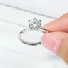 13ct vvs1 кольца для женщин обручальный обручальный обещание Solitaire Band GRA Сертифицированная S925 Серебряное кольцо ювелирных изделий 240417