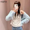 Damen Strick Neploe süßer Blumendruck Schnüre -up Sets Sling Velvet Elegante solide Modeskette Japan Frühling Schöne Anzüge Tops