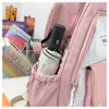 Bolsas escolares adolescentes para meninas fofas de estudante intermediário mochila feminino campus coreano nylon bagpack