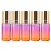 Packing Bottles Wholesale 5Ml Gradient Color Glass Per Essential Oil Roller Bottle With Stainless Steel Balls Container For Home Trave Dhzgn