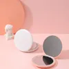 Petite petite lumière LED cosmétique 2 maquillage pliant latéral miroir de poche compacte Femmes Luminal Effet rose Blanc Mini miroir