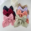 Hair Clips Solid Color Satin Bowknot For Girls Sweet Bow Women Hairpins Butterfly Barrettes Duckbill Clip Kids Accessories