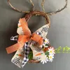 Decorative Flowers Home Decor Easter Wreath With Ears And Carrot Crafts Drop