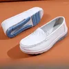 Casual Shoes Women Soft Soles Breathable Air Cushion Thick Soled 2024 Work Small White