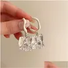 Stud 2024 Ohrringe C Formanhänger und transparente Acrylohrring Südkoreanische Stil Mode süße elegante MS -Schmuck Großhandel F OT6WC