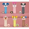 New Arrival Cartoon Cute Animal Plush Baby Grasping Toy Rattle Soothing Doll