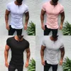 Męskie tshirt 2020 Sun Summer New Style Men Open Tube Krótkie rękawo-póła-otwartą koszulkę z guzikiem na guziki