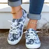 Casual schoenen dames canvas lichtgewicht niet-slip loafers Koreaanse stijl veter omhoog ronde teen comfort flats sapato feminino