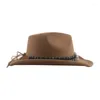 Bérets Chapeaux pour femmes Cowboy Hat Men Western Cowgril Big Taille 60cm Capes de jazz Band Cow Beld Khaki Street Sombreros de Mujer