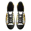 Günlük ayakkabı spor ayakkabıları kadın için güzel sarı çiçek ayçiçeği alçak üst beyaz siyah tuval tasarımcısı bayan zapatos para para mujeres