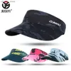 Visir Summer Breattable Sun Visor Hats Män kvinnor UV -skydd Topp tomt utomhussport Tennisgolf som kör solskyddsmedel Elastiska mössor Y240417