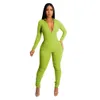 Dames jumpsuits rompers groothandel vrouwen herfst winterkleding bodycon lange mouw solide één stuk outfits magere overalls leggings casu dhqfv