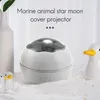 Lumières nocturnes Projecteur Light Light Romantic Rotation Animals de mer Couverture de lune Éclairage pour enfants Adultes Bedr