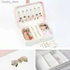 Accessories Packaging Organizers Jewelry Box PU Leather Jewelry storage Earring Boxes Packaging Storage Display Case Organizer For Home Travel girl gift Y240417