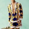 Mens Shirt Sets Men Fashion ShirtsShorts Two Piece Hawaii Shirts Luxury Suits Beach Outfits Floral 2PCS Teen 240412