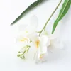Dekorativa blommor 6 st lång grenfilm känner cymbidium artificial för bröllopsdekor riktig touch falska hem vardagsrum blommor orkidéer