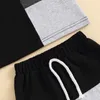 Set di abbigliamento Suefunskry Baby Boys Shorts Set Contrast Color Short Short Maniche Tops