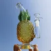 Giaccone da 8 pollici di vetro pesante bong ananas fumatori tubo d'acqua gorgogliatore shisha da 14mm ciotola