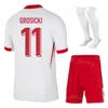 2024-25 National Team Polands 9 LEWANDOWSKI Soccer Jerseys Man Youth Euro Cup 23 PIATEK 1 SZCZESNY 11 GROSICKI 5 BEDNAREK ZIELINSKI BERESZYNSKI Football Shirt Kits