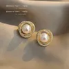 Earrings geometric whirlpool shape pearl Earrings for woman exquisite fashion jewelry party luxury accessories Earrings 230831