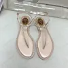 Rene Caovilla Rhinestone Herringhina a spina di pesce sandali Flip piatti Flip Flop rotondi di Luxury Designers Women's Luxury Designers Leather Sole di alta qualità Casualmente Scarpe Times 35-43 con scatola