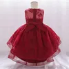 女の子のドレス幼児生まれた女の女の子のレース刺繍幼児の誕生日パーティープリンセスドレスかわいいチュチュ