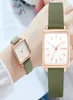 Gaiety Brand Fashion Women Regardez le bracelet en cuir carré simple Bracelet Ladies Watches Quartz Wristwatch Clock Female Drop1658913