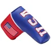 Shabier Golf Head Covers Blade Putter Cover USA Stripe PU Leder Golf Club Blue USA240415