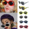 Sunglasses Retro Vintage Clout Goggles Unisex Sunglasses Rapper Oval Shades Glasses Cat Eye 1950s Womens Electric