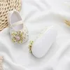 Floral Print Cotton First Walkers Newborn Baby Girls Footwear Summer Spring Toddlers Flower Prewalke Pink Cotton Shoes Soft Sole