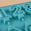 Vasi 3D Numero arabo Candela di compleanno Silicone Stampo fai -da -te che fa torta fondente cioccolato cioccolato stampo artigianato per feste di decorazione