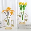 Vases Dining Table Whited Iron Vase Creative Ins Advanced Sense Home Decoration Salon Room Bureau Fleur Fleur Arrangement Ornements