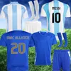 24 /25Argentina Soccer Jerseys Messis Otamendi de Paul Национальная команда Dybala Martinez Kun Aguero Maradona Футбольные рубашки 24 25 мужчин Женщины-игрок Di Maria Kids наборы S-4XL