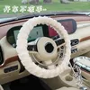 Steering Wheel Covers Cover Plush Car Heating Antifreeze Gloves Fashion Goddess