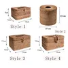 Rattan Tissue Box Home Decoration Handmade Handmade For Barthroom Hotel and Office Tissue حامل