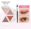 Chioture 4 Colors Eyeshadow Palette Makeup Cosmetics Glitter Metallic Nude Green Orange Soft Professional Mini Shadow Kit1504954