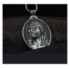 Jesus Oval Head Pendant Cross Necklace Accessories Western Culture Jewelry Male