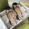 Designer schoenen met gespeld dames sandalen zwarte slingbacks midden hielpomp dikke enkelband casual stijl jurk schoenen Italië gemaakt maat ün 34