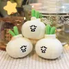 Korean Xiaozhong Handmade Farm Series Fat Scallion Garlic Apricot Abalone Mushroom Plush Doll Bag Pendant Keychain Y240415