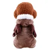 Vêtements pour chiens vêtements d'hiver automne en toison chaude animal petit chiens costume de Noël saut de combinaison de chiot