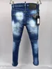 DSQ Phantom Turtle Jeans Homem Jean Mens Designer de luxo Skinny Ripped Guy Cool Hole Denim Fashion Brand Fit Jeans Man Washed calça 5162