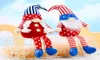 Party Decoration Patriotic Veterans Day Tomte Gnome Decorations Handmade Stars Hands Polde Doll Ornements suédois 4 juillet Gift1162313