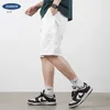 Calça masculina em shorts de roupas de trabalho americanas verão de chão solto cáqui